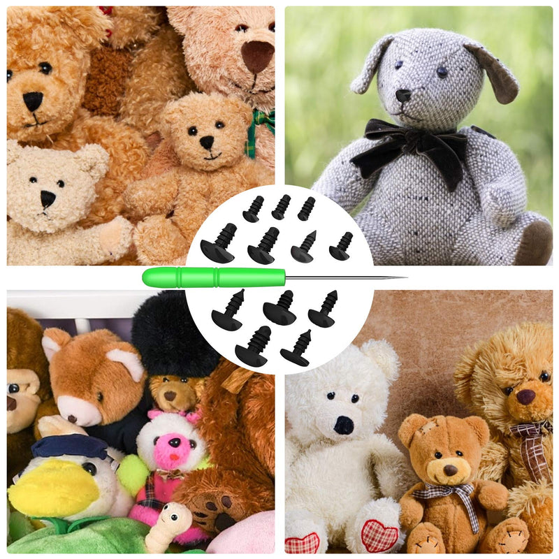 Safety Eyes and Noses, 462Pcs Black Plastic Stuffed Crochet Eyes with Washers for Crafts - NewNest Australia