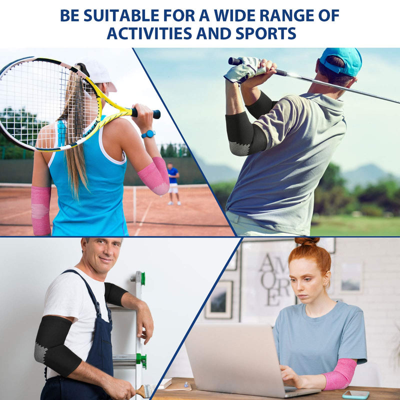 AVIDDA Elbow Support for Women (Single Sleeve), Antislip Elbow Compression Sleeves Elbow Brace, Relief from Tennis, Golfers Elbow and Other Elbow Conditions, Pink M 1 - NewNest Australia