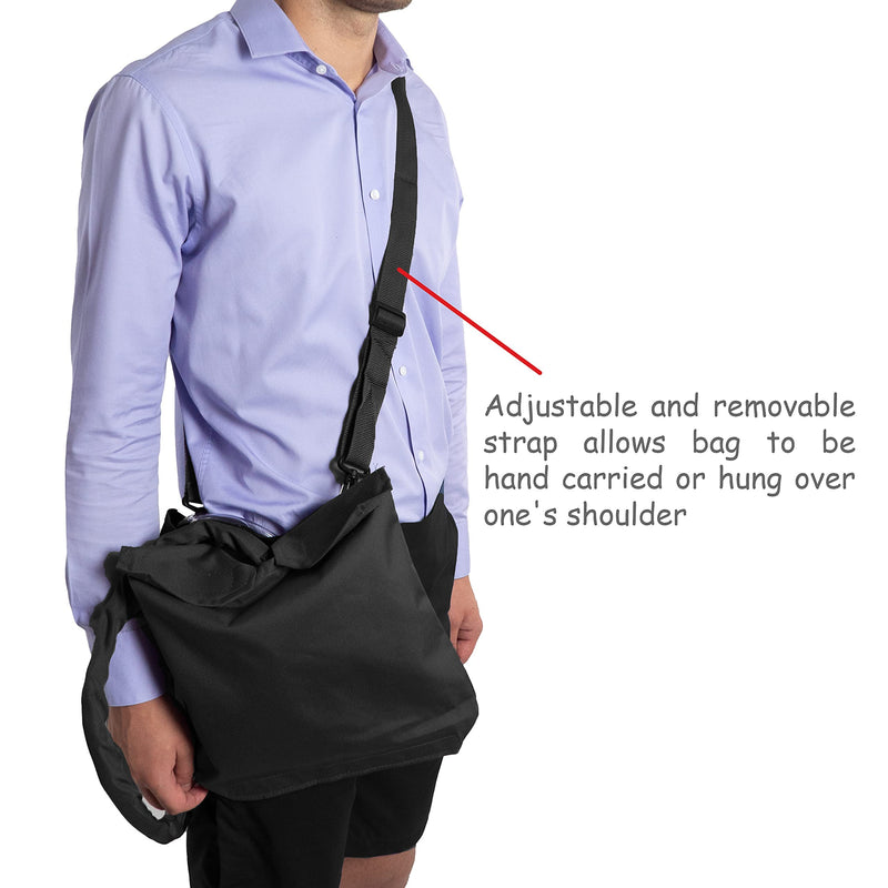 Urine Drainage Bag Holder with Catheter Pipe Cover & Adjustable Strap - Black Black. - NewNest Australia