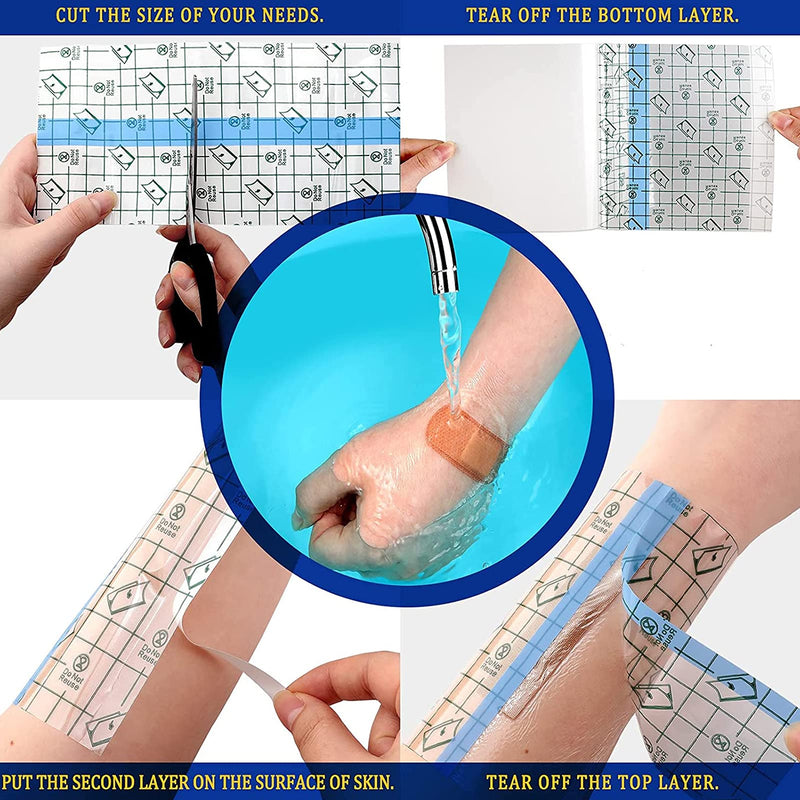 Waterproof Transparent Bandage, 10 Cm X 10 M Shower Plaster, Waterproof, Large, Fixer Plaster, Stretch, Waterproof Plaster Roll, Medical Tape For Sports, Showers, Anti-Allergic - NewNest Australia