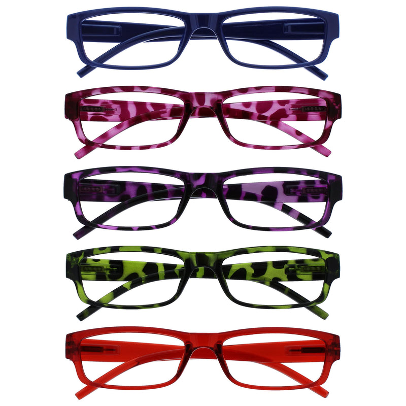 The Reading Glasses Company Unisex The Reading Glasses Company Value 5 Pack Lightweight Mens Womens Blue Pink Purple Green Red Rrrrr Reading Glasses Mixed 5 Pack (pack of 5) +1.50 Magnification (Pack of 1) Single - NewNest Australia