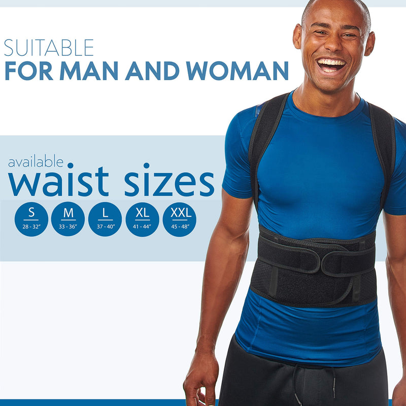 Back Brace Posture Corrector for Men and Women - Adjustable Posture Back Brace for Upper and Lower Back Pain Relief - Muscle Memory Support Straightener (Small) Small - NewNest Australia