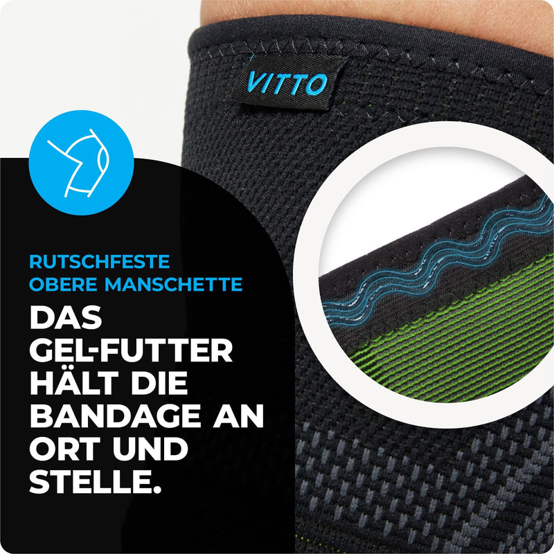 VITTO Knee Brace Men/Women - Knee Bandage for Relieving Knee Pain, Osteoarthritis Knee, Meniscus and Weight Training (S) Case S (Pack of 1) - NewNest Australia