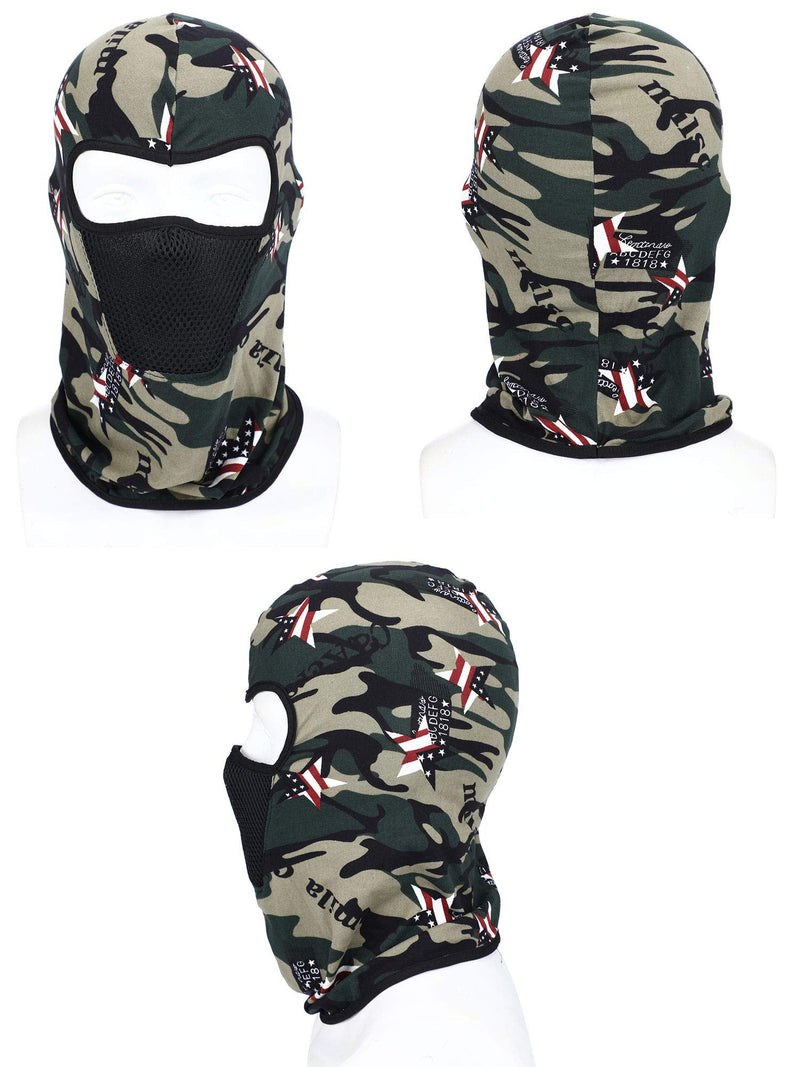6 Pieces Summer Balaclava Face Mask Breathable Sun Dust Protection Mask Long Neck Cover for Outdoor Activities Grey, Blue, Black, Camouflage - NewNest Australia