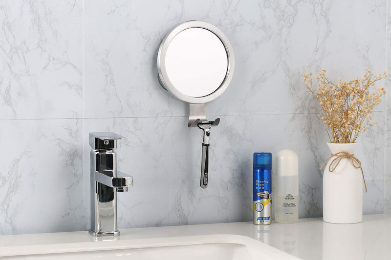 Ettori Shower Mirror Fogless for Shaving with Razor Holder, Powerful Lock Suction Fogless Mirror for Shower - NewNest Australia
