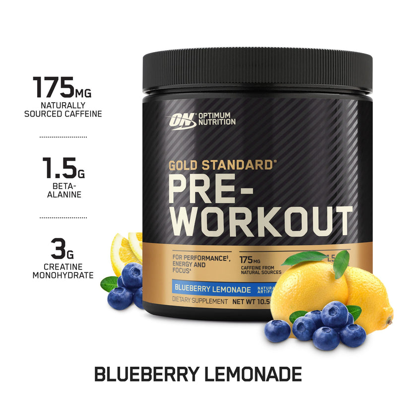 Optimum Nutrition Gold Standard Pre-Workout, Vitamin D for Immune Support, with Creatine, Beta-Alanine, and Caffeine for Energy, Keto Friendly, Blueberry Lemonade, 30 Servings (Packaging May Vary) - NewNest Australia