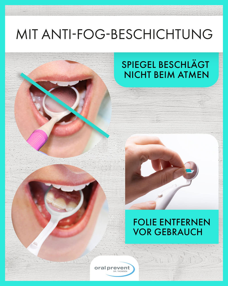 ORAL Prevent mouth mirror with LED light - dental mirror for better dental care - dentist mirror with anti-fog coating - dental care mirror - NewNest Australia