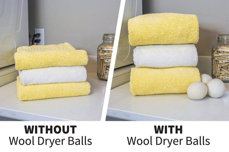 S&T INC. XL New Zealand Wool Dryer Balls, Natural White, 6 Pack - NewNest Australia