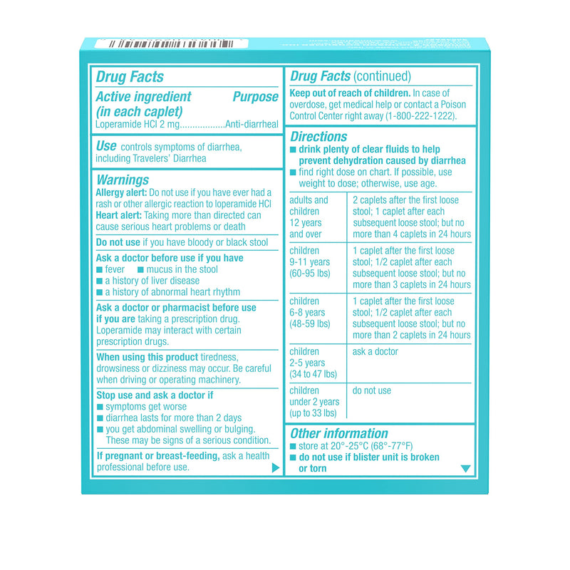 Imodium AD Diarrhea Relief Caplets with Loperamide Hydrochloride, 12 Count 12 Count (Pack of 1) - NewNest Australia