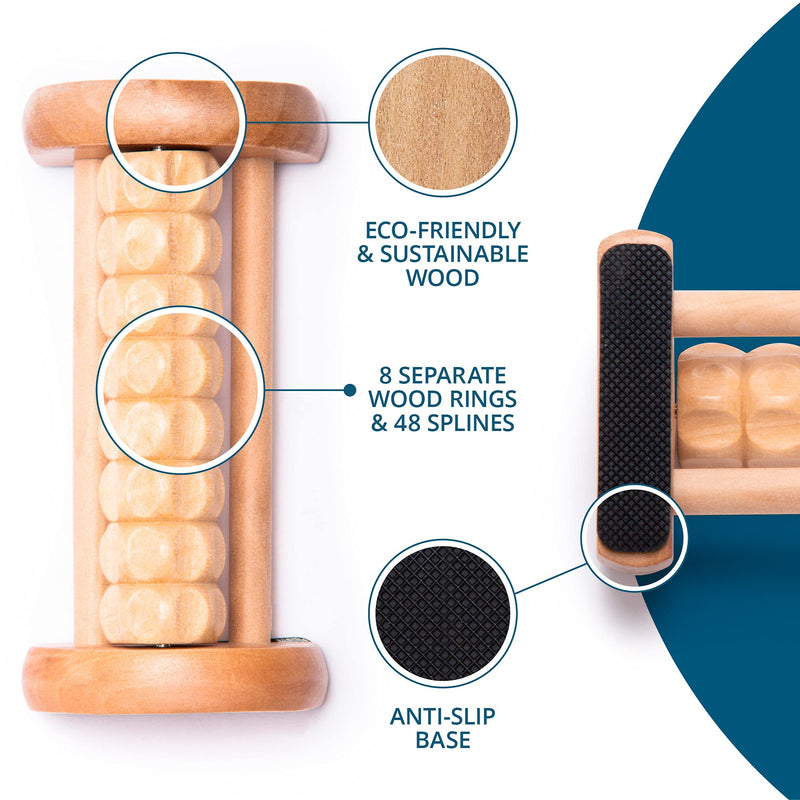 TheraFlow Foot Massager Roller - Relieve Foot Arch Pain, Plantar Fasciitis, Muscle Aches, Soreness. Stimulates Myofascial Release for Relaxation. Soothes Foot Tension/ Tightness. - NewNest Australia