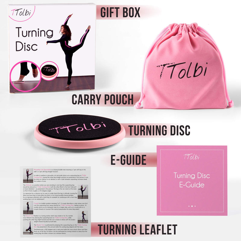 TTolbi Spin Board : Turn Boards for Dancers and Figure Skating Spinner | Turning Board | Turn Board to Improve Balance and Pirouette | Ballet Equipment | Spin Disc E-Guide Pink - NewNest Australia