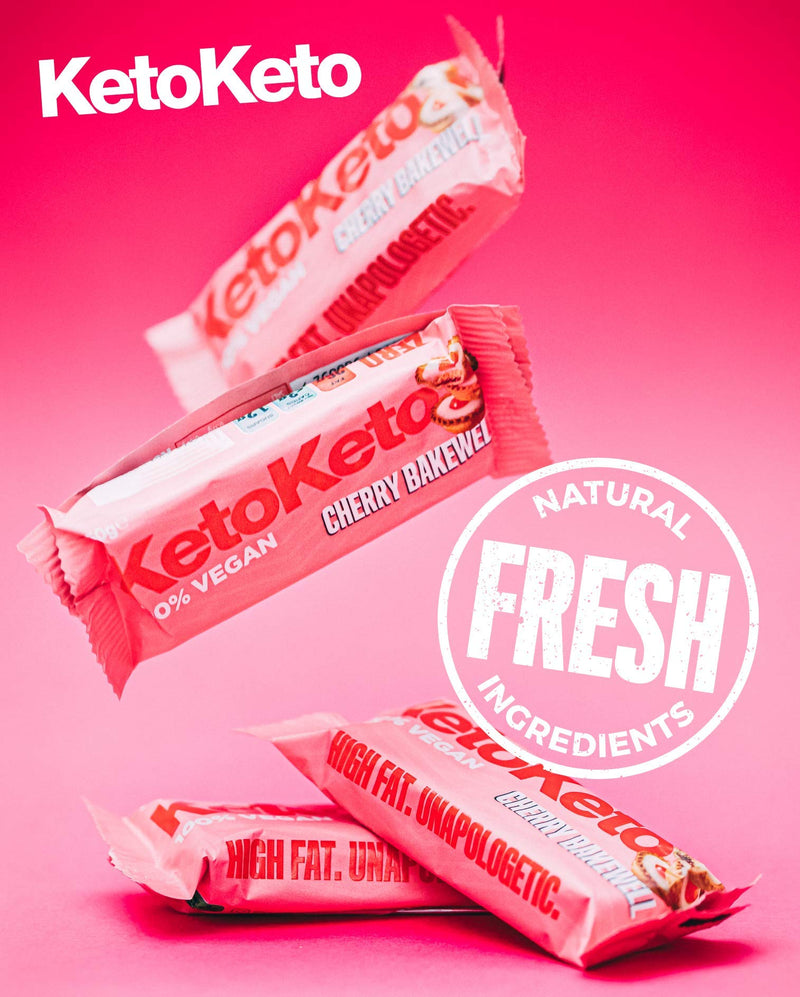 Keto Keto Bars 12 x 50g Keto Snacks For Weight Loss | Keto Diet, Sugar Free Snack, Meal Replacement Bar | Healthy Snacks, Keto Food, Low Carb | Low Calorie, Vegan Food, Breakfast Bar (Cherry Bakewell) Cherry Bakewell - NewNest Australia