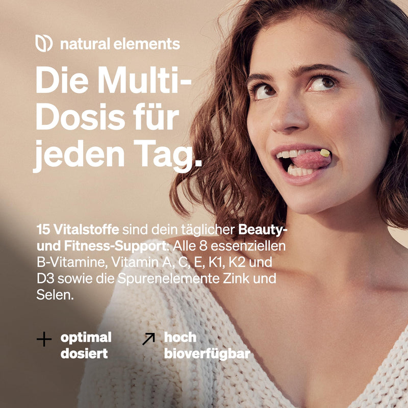 Multivitamin - 365 vegan tablets - annual supply - valuable vitamins AZ, with vitamin K1 and K2 - without unnecessary additives - produced in Germany & laboratory tested - NewNest Australia