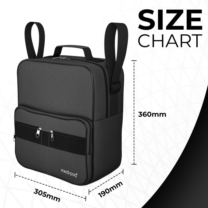iMedic Deluxe Wheelchair Bag - Wheelchair Backpack – Wheelchair Bags for Back of Chair - Electric Wheelchair Accessories - Wheelchair Storage - Wheelchair & Mobility Scooter Bags & Baskets - Black - NewNest Australia