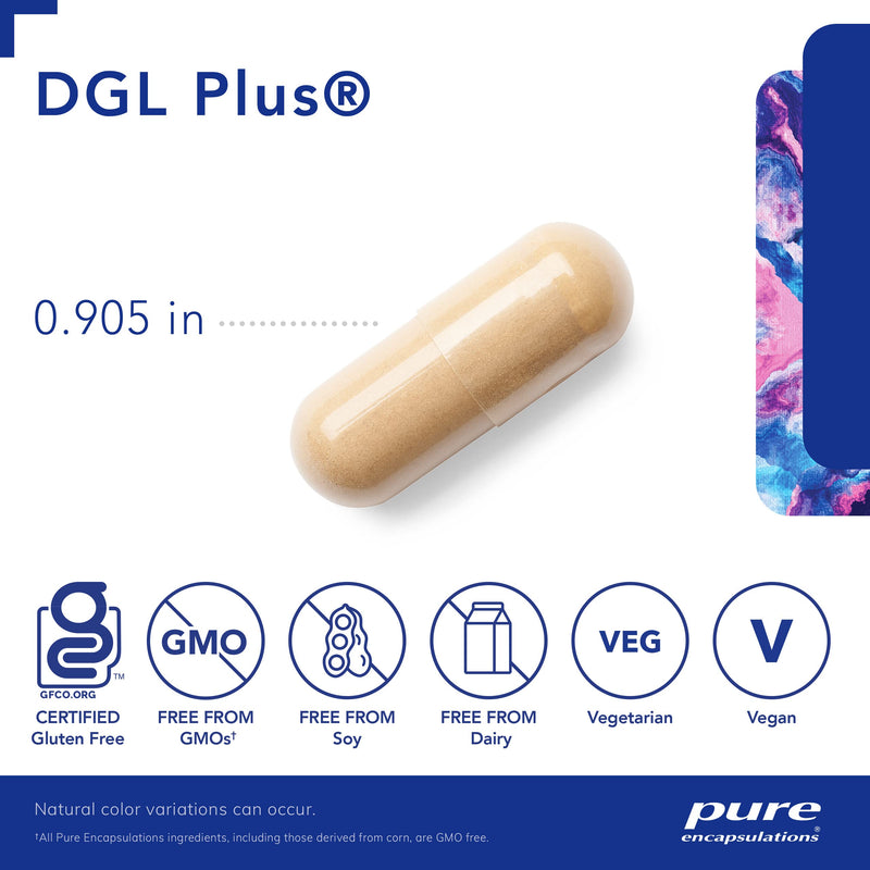 Pure Encapsulations DGL Plus | Deglycyrrhizinated Licorice Supplement to Support Gastrointestinal Health* | 60 Capsules 60 Count (Pack of 1) - NewNest Australia