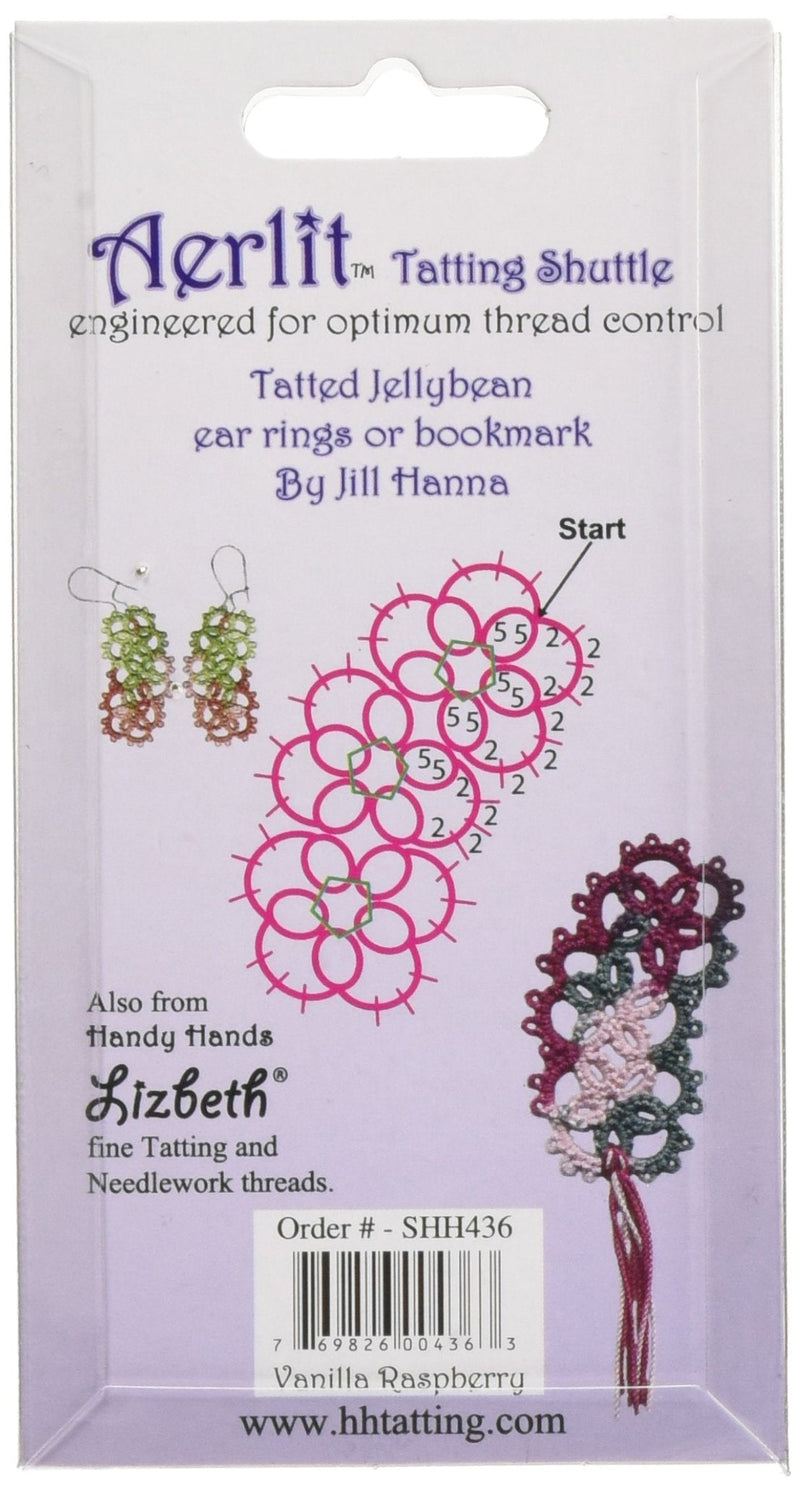 Handy Hands Aerlit Tatting Shuttle with 2 bobbins SHH436 Vanilla Raspberry - NewNest Australia