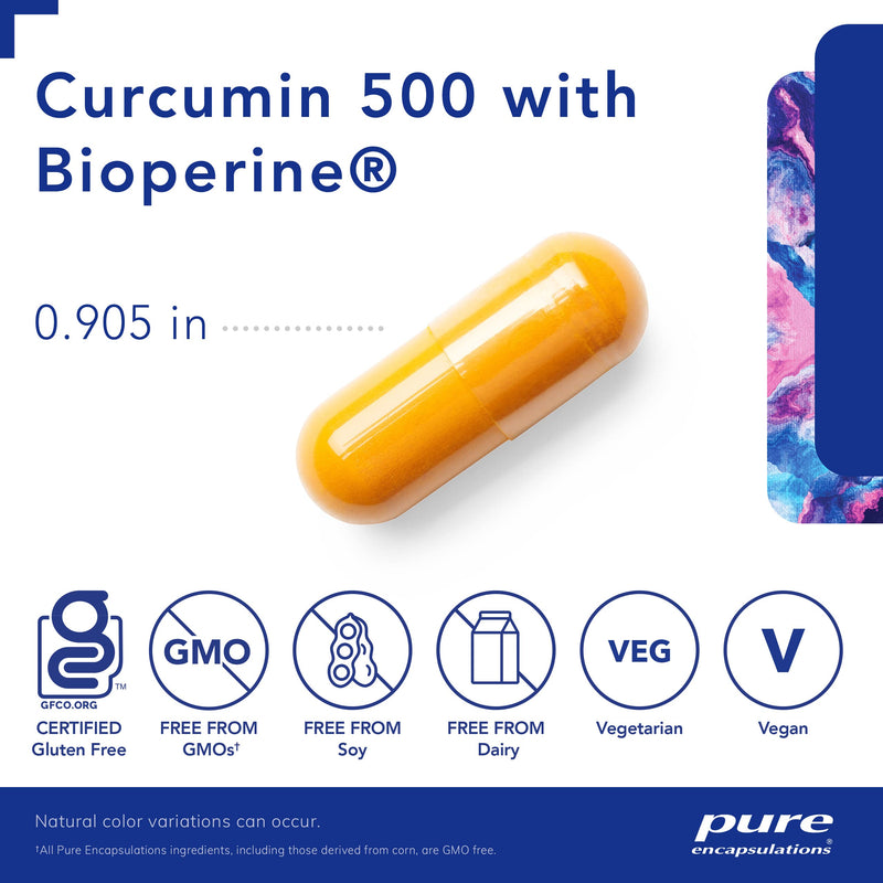 Pure Encapsulations Curcumin 500 with Bioperine | Antioxidant Supplement to Support Joints, Tissue, Liver, Colon, and Cellular Health* | 60 Capsules 60 Count (Pack of 1) - NewNest Australia