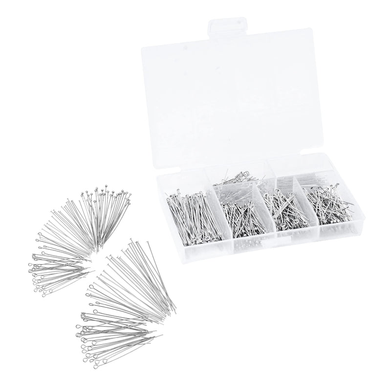 Mandala Crafts Open Eye Pins for Jewelry Making – Stainless Steel Head Pins for Making Jewelry - Bead Eye Pins for Earring Making Necklace Bracelet Clay Charms 30mm 40mm 50mm 600 PCs - NewNest Australia