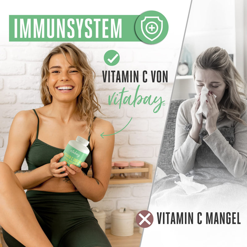 Vitabay Vitamin C high dose 1000mg + bioflavonoids VEGAN - 250 ascorbic acid vitamin C tablets natural vitamin C buffered 1000mg - high dose buffered vitamin C capsules C+ natural 250 pieces (pack of 1) - NewNest Australia