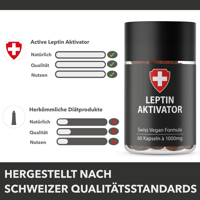 Leptin activator capsules high dosage for leptin diet | Highest quality from Active Swiss | Leptin Metabolism Diet | Natural Diet Support | Slim Lose Leptin in 21 Days | Hormone-free - NewNest Australia
