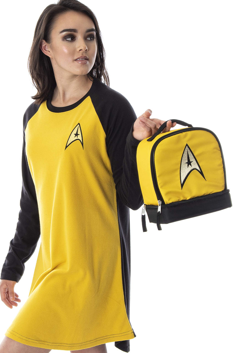 NewNest Australia - Star Trek The Original Series Captain Kirk Embroidered Command Logo Dual Compartment Insulated Lunch Box Bag Tote 