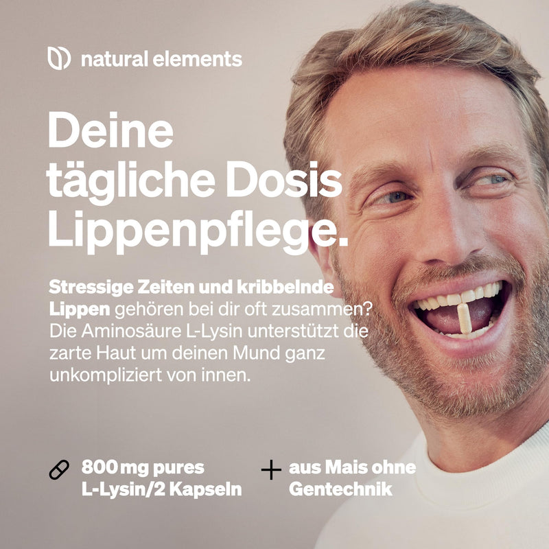 L-Lysine - 365 capsules - 800mg pure L Lysine from 1000mg L-Lysine HCl/day - From plant fermentation - without genetic engineering - vegan, optimally dosed, without unnecessary additives - NewNest Australia