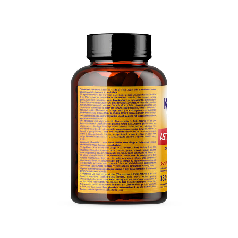 ASTAXANTHIN PLUS 4mg | 180 capsules (soft gel) | With lutein, omega 369 and beta-carotene | 100% Natural | ASTAPURE® quality | Fat soluble | Natural antioxidant | Gluten free | Non-GMO - NewNest Australia
