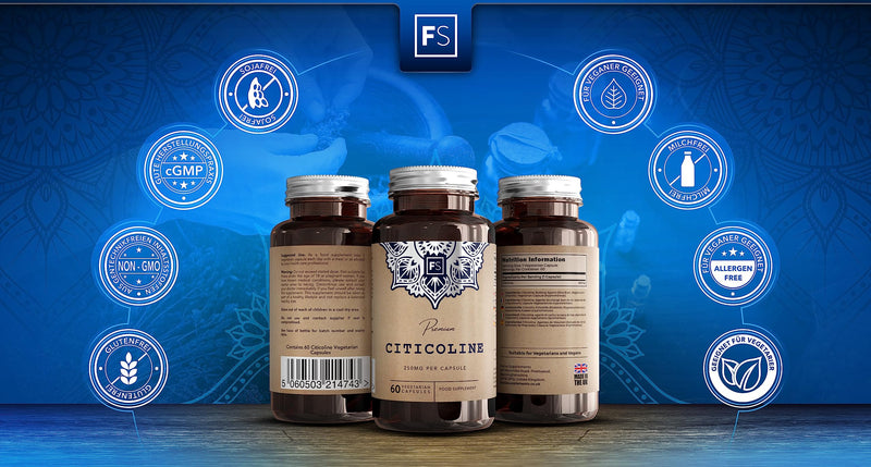 Fs Citicoline | 60 Capsules Choline High Dose - 250Mg Citicoline Per Serving | Choline Extract Cdp Choline | Gmo, Gluten, Milk And Allergen-Free | Made In The Uk - NewNest Australia