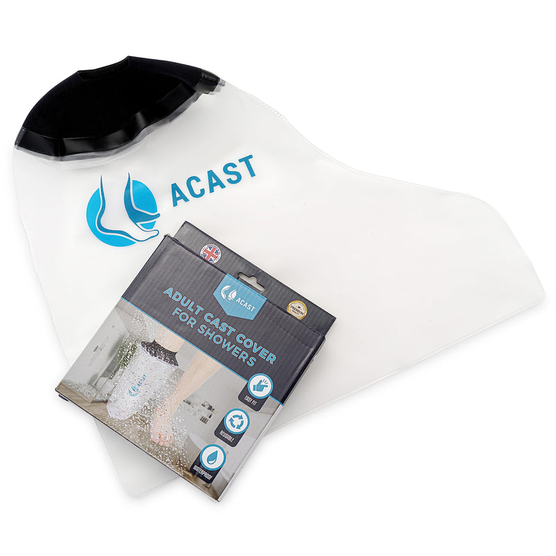 ACAST Waterproof Foot Cast Cover For Shower - Easy To Use, Reusable Waterproof Protector For Foot, Toe, Ankle wounds, Plaster Foot Dressing Protector - Free E-book Included - NewNest Australia
