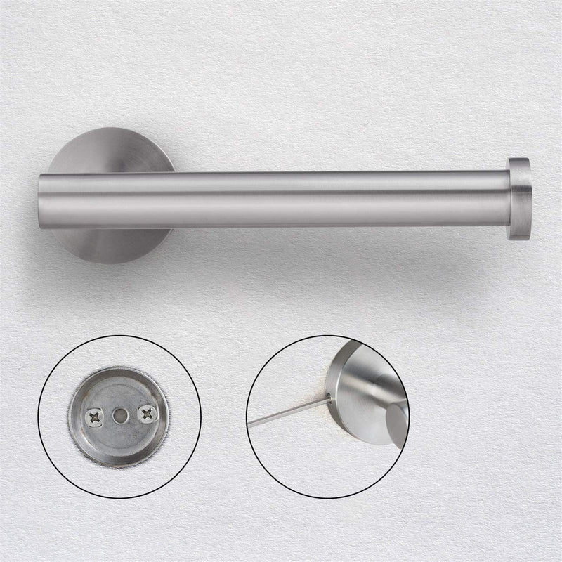 Nolimas Brushed Nickel Toilet Paper Holder SUS304 Stainless Steel Half Open Round Silver Wall Mounted Rustfree Bathroom Hotel 5 inch TP Holder Kitchen Washroom Tissue Roll Dispenser 1Pack - NewNest Australia