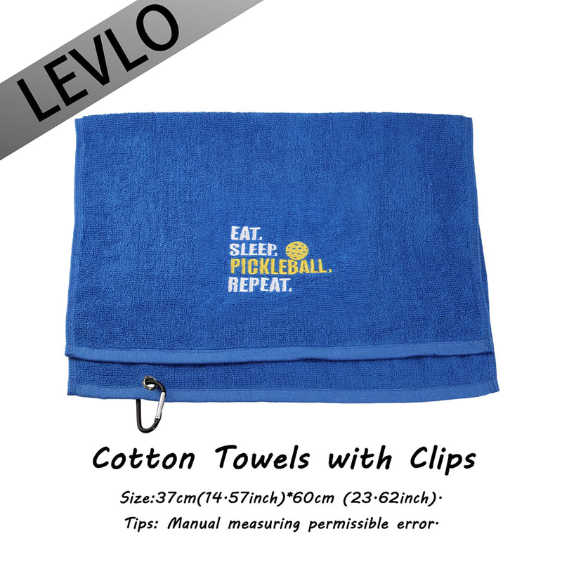 LEVLO Pickleball Sports Lovers Gift Eat Sleep Pickleball Repeat Cotton Towels for Pickleball Lovers - NewNest Australia