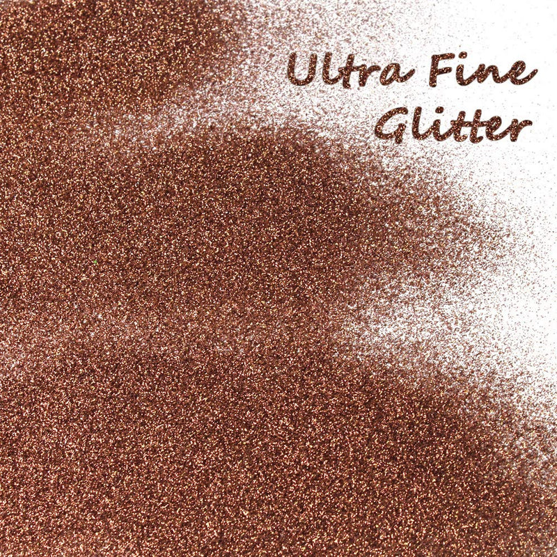 150g Metallic Extra Fine Glitter, Holographic Ultra Fine Glitter Powder for Resin, Tumblers, Makeup Face Eye Hair Body, Crafts Painting Arts, Nail Art DIY Decoration (Brown) Brown - NewNest Australia