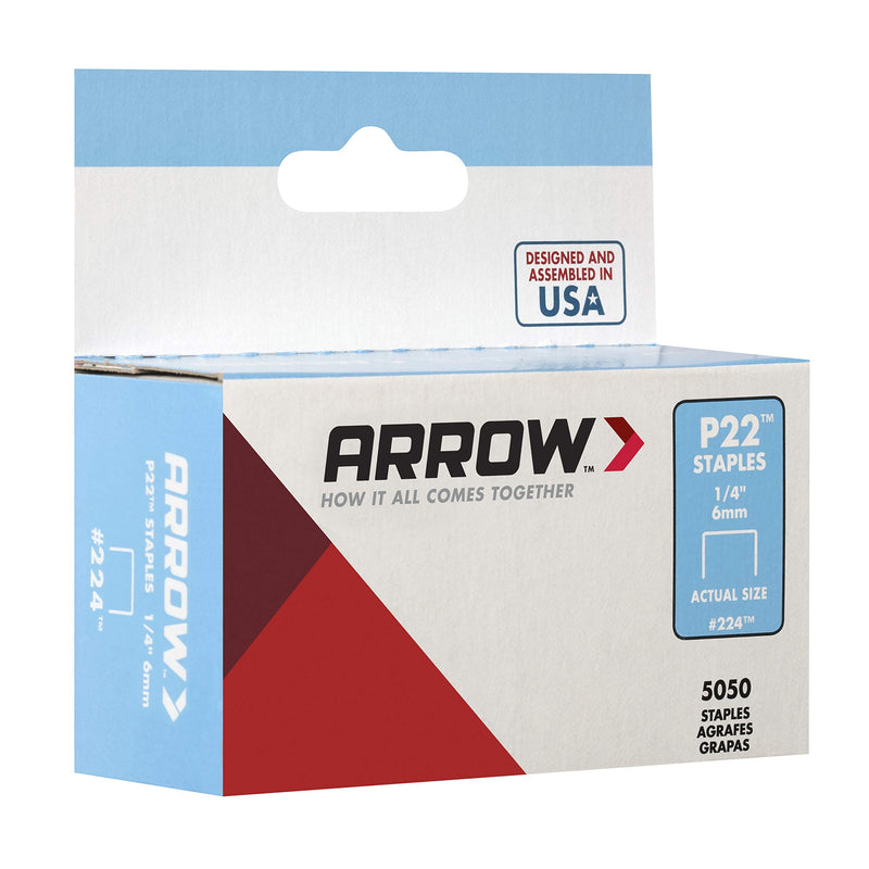 Arrow Fastener 224 Genuine P22 1/4-Inch Staples, 5,050-Pack 1/4 Inch - NewNest Australia