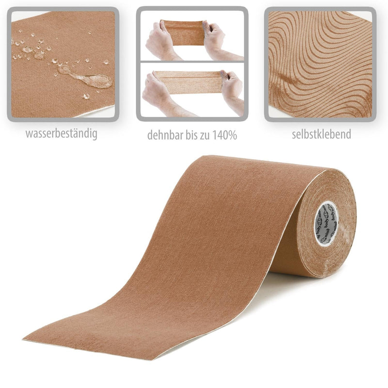 Body & Mind 2.5 Cm / 5 Cm / 10 Cm Wide Kinesiology Tape 5 M, Anti-Allergenic And Waterproof, Elastic Skin-Friendly, Kinesiology Tape, Sport Tape Bandage For Sports, Leisure, Physiotherapy And Medicine 10Cm - NewNest Australia