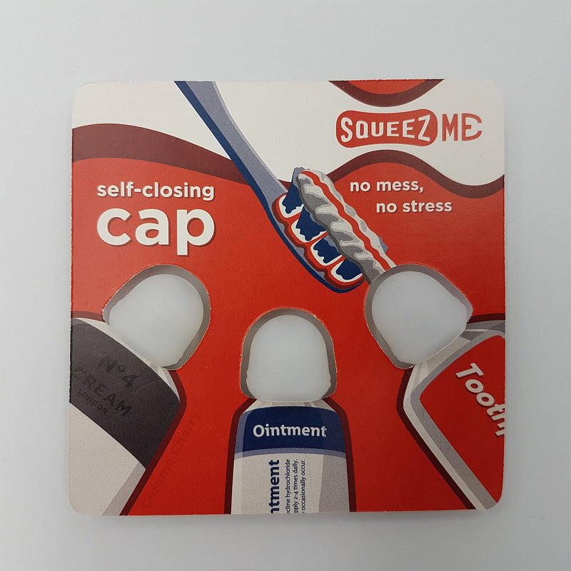 Chrome Cherry SqueezMe: 3-Pack Self-Closing Toothpaste Caps for Bathroom Hygiene for Kids and Adults - NewNest Australia