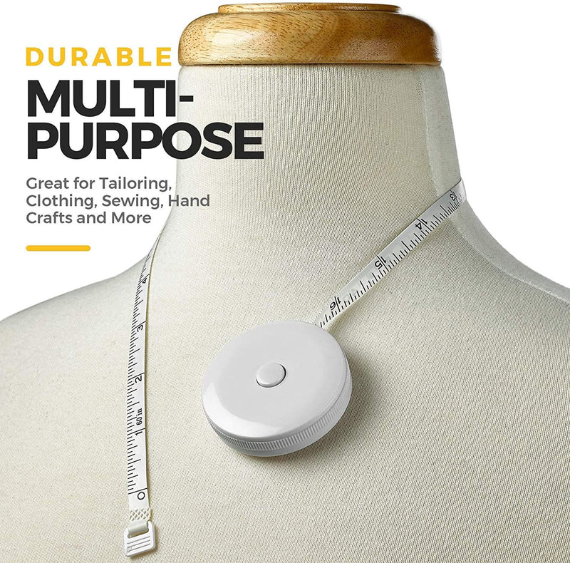 Body Tape Measure - (Pack Of 2) Tape Measure For Body And Fat Weight Measuring (Inch & Cm) Retractable Tape Measure Ruler For Accurate Body Fat Calculator, Helps Calculate Fitness Body Measurements - NewNest Australia
