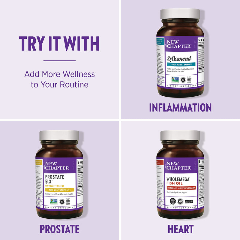 New Chapter Multivitamin for Men 50 Plus + Immune Support - Every Man's One Daily 55+ with Fermented Probiotics + Whole Foods + Astaxanthin + Organic Non-GMO Ingredients - 48 ct Tablet for Men 48 Count - NewNest Australia