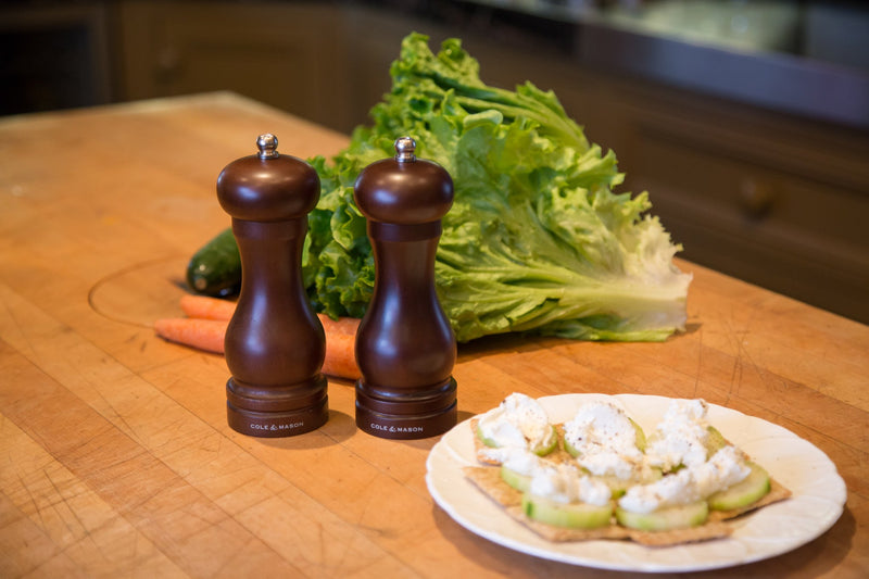 NewNest Australia - COLE & MASON Capstan Wood Pepper Grinder - Wooden Mill Includes Precision Mechanism, 6.5 inch 6.5- Inch 