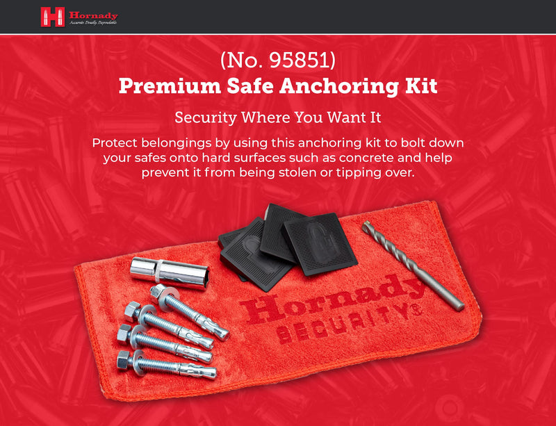 Hornady Premium Safe Anchoring Kit, 95851 - Securely Anchor Your Gun Safe into Concrete Floors for Maximum Security - Helps Keep Your Safe Level, Prevent Tipping, and Deter Thieves - NewNest Australia