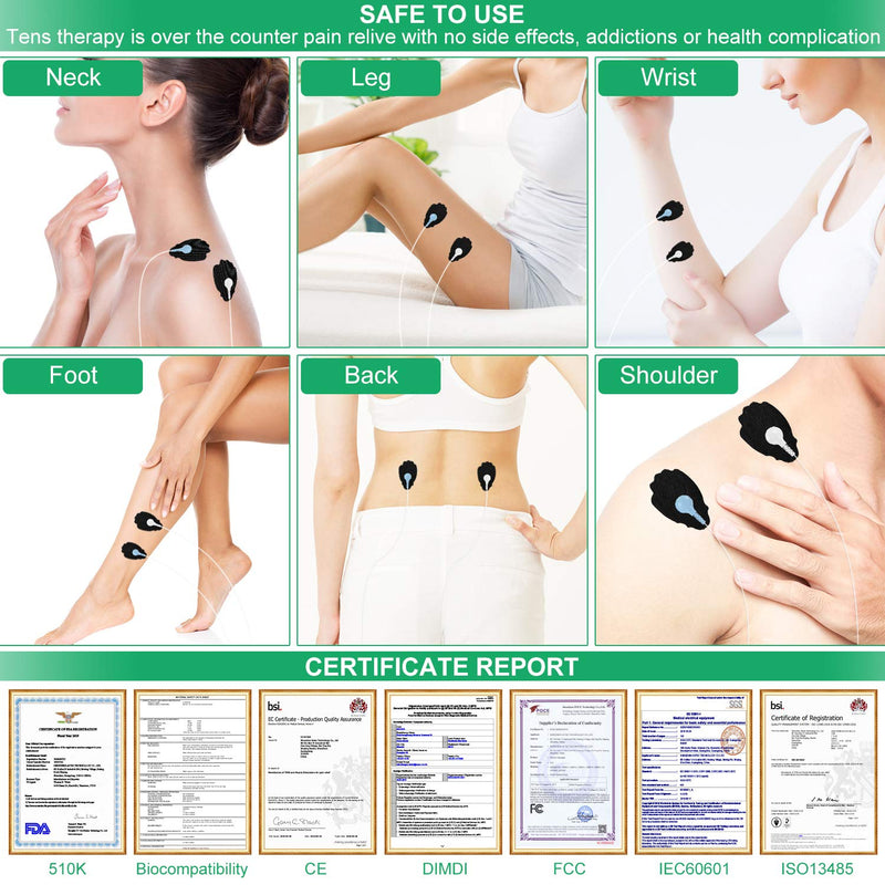 Belifu Dual Channel Tens Unit Electro Muscle Stimulator, Fully Isolated with Independent 24 Modes, Rechargeable Pulse Massager with Electrodes Pads for Neck Back Arms Chronic Pain Relief Body Building - NewNest Australia
