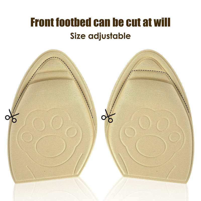 Yolev 2Pairs High Heel Memory Foam Ball of Foot Support Cushions Metatarsal Forefoot Pads Pain Relief Insoles for Women's Heels Non-Slip Shoe Inserts to Make Too Big Shoes Fit Tighter - NewNest Australia