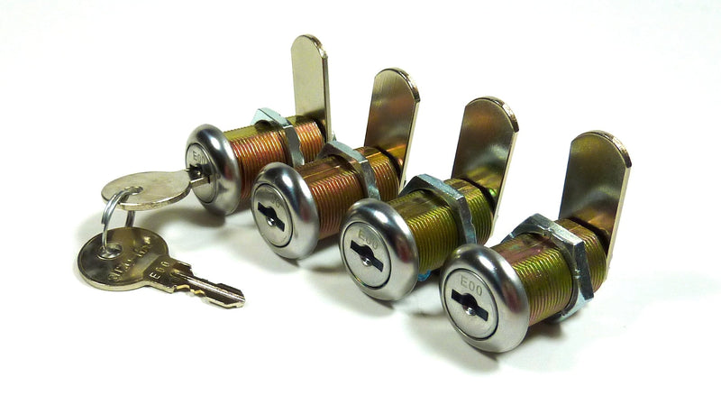 4/Pk 1-1/8" Double Bitted Cam Lock with 6-Disc Tumbler, Keyed Alike with 2 Keys - NewNest Australia