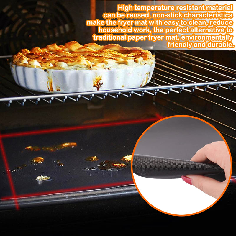 Palksky Air Fryer Oven Liners 4 PCS Compatible with Ninja Foodi SP101 SP201 SP301, Non-Stick Air Fryer Toaster Oven Mat(14 * 12inch) Reusable Microwave Bottom of Gas & Electric Oven Baking Mat - NewNest Australia