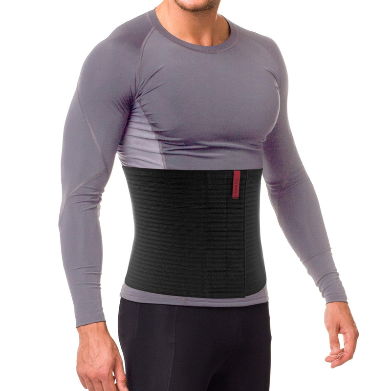 ORTONYX 10.25" Abdominal Binder for Men and Women/Postpartum Post-Operative Post-Surgery Wrap/Abdomen Navel Umbilical Hernia Support Belt / 524010 Black S/M S/M (22"-35") - NewNest Australia