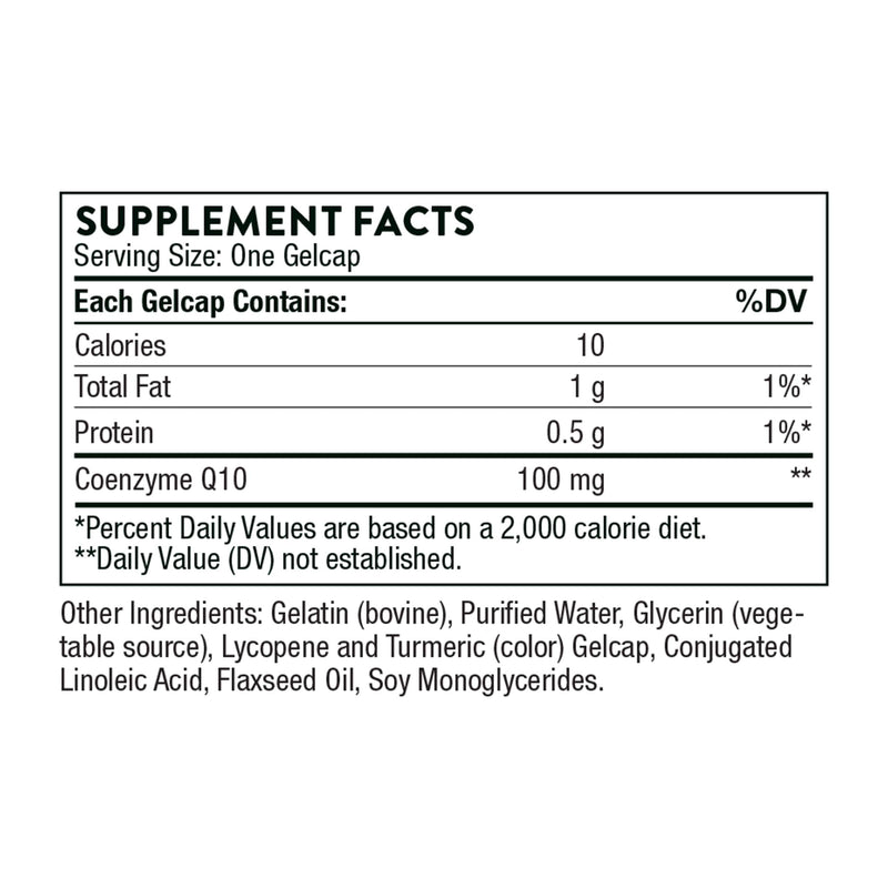 Thorne Research - Q-Best 100 - Patented Crystal-Free CoQ10 Supplement for Heart Health and Cellular Energy Production - 60 Gelcaps - NewNest Australia