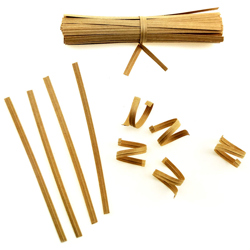 IFAMIO 1000 Pcs 4 Inch Kraft Paper Twist Ties for Cello Bags Treat Bags Gift Packaging Bread Cookie Candy Cake Bags - NewNest Australia