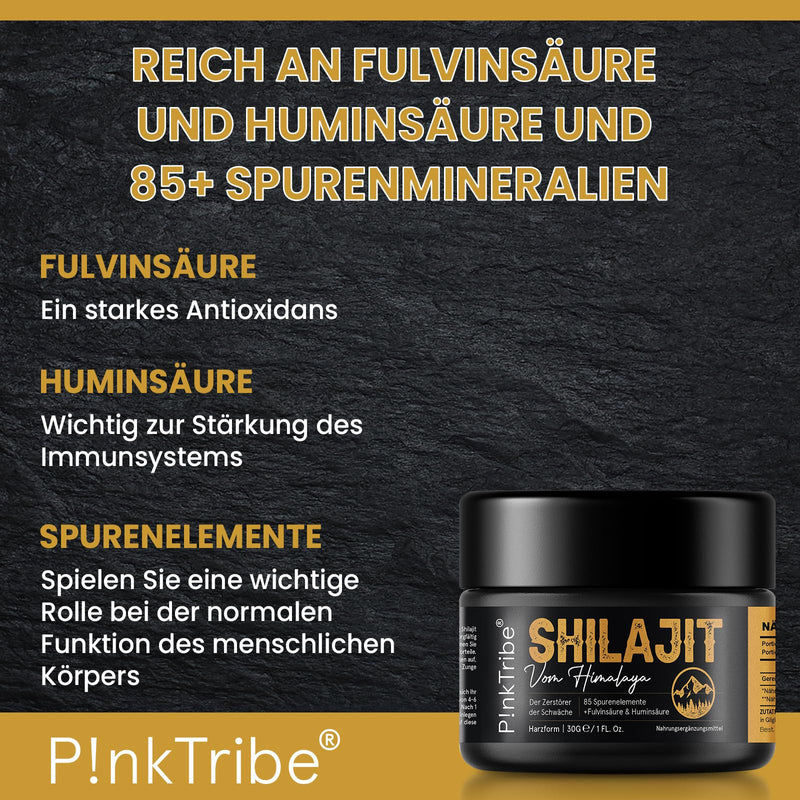 Shilajit Resin, 30g Pure High Potency Himalayan Shilajit - Natural Source of Fulvic Acid, Humic Acid and Trace Elements (Pack of 1) Pack of 1 - NewNest Australia