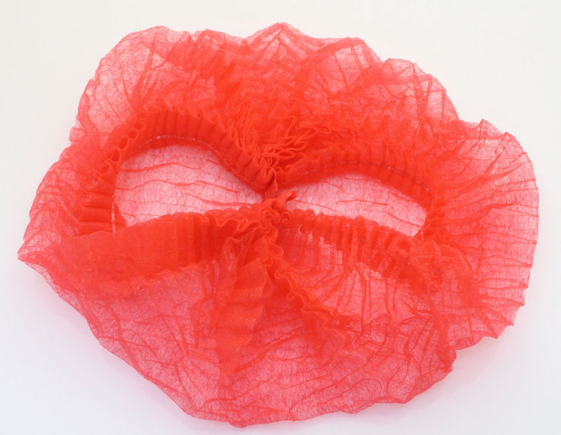 Yes!Fresh 100 Pieces Disposable Non-Woven Clip Caps Mop Caps Hairnets Head Cover, 21", with 6 Colors for You to Choose (Red) Red - NewNest Australia