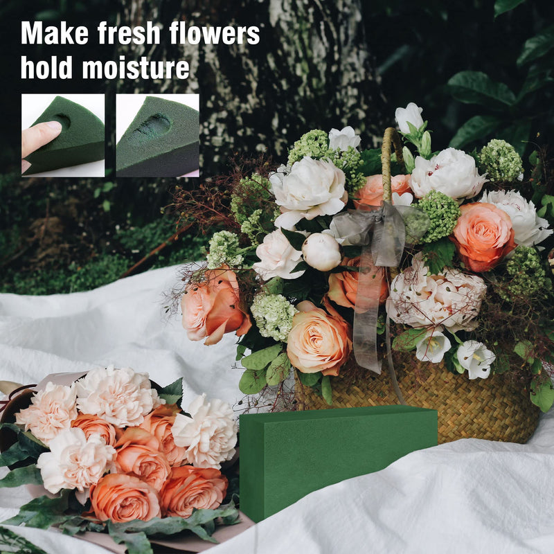 Floral Foam Blocks Large 9 Inch,Wet Floral Foam Bricks,Floral Foam Bulk 4 Pack,Floral Foam for Artificial Flowers and Wedding Holiday Decorations (4) - NewNest Australia