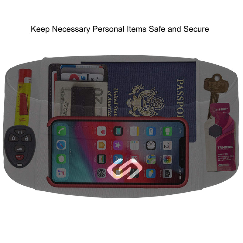 Sporteer VersaMod Running Belt, Workout Waist Pack, Travel Money and Passport Belt for Smartphones and Personal Items (Small, Black) Small - NewNest Australia